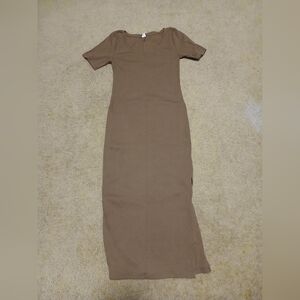 Women's Brown Midi Dress